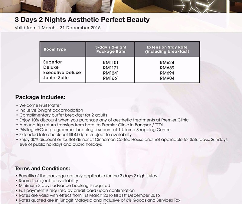 Special Package from One World Hotel and Premier Clinic