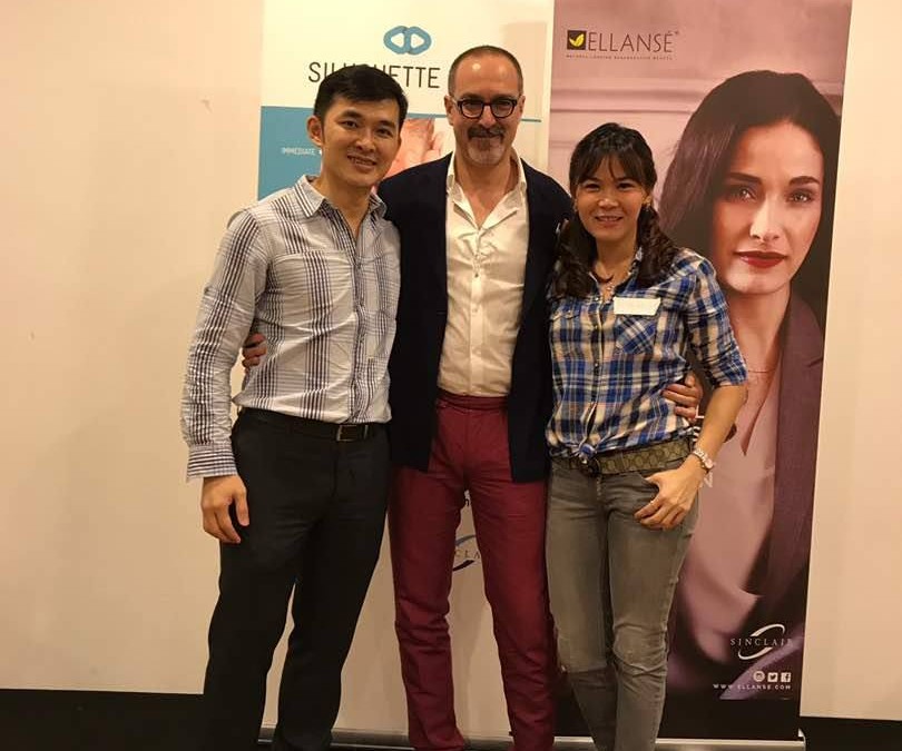 Dr. Kee Yong Seng, Dr. Michelle Lai with Dr. Franco Vercesi on Ellanse and Silhoutte Soft