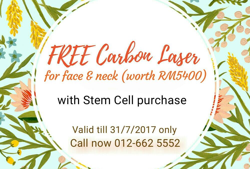 Sign up for Stem Cell Therapy and Get 3 Neck Carbon Laser Session for free
