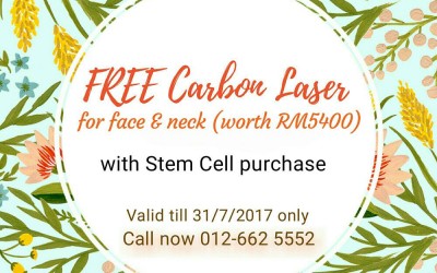Sign up for Stem Cell Therapy and Get 3 Neck Carbon Laser Session for free