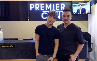 Gary Wong (Actor, Singer, Managing Director) with Dr. Nigel Ong for laser hair removal