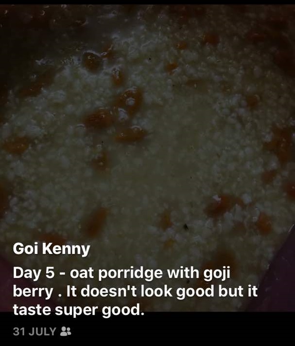 Day 5 - Oat Porridge with Goji Berry