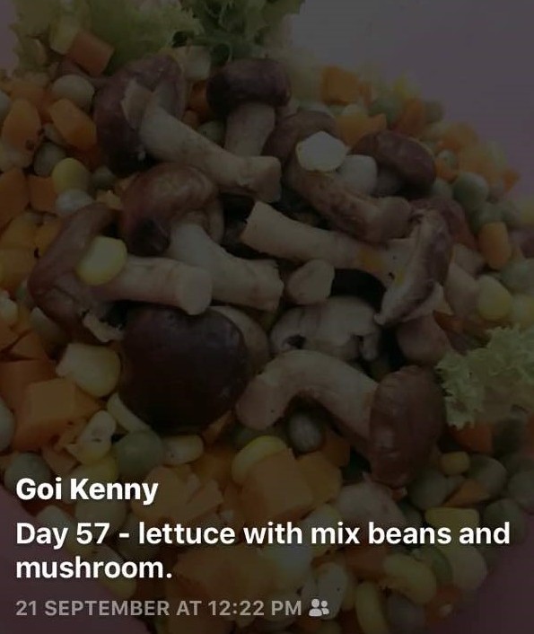 Day 57 - Lettuce with Mix Beans & Mushroom